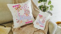 custom Alabama throw pillow for bed, Alabama coquette preppy hand towel bathroom essentials, Alabama college gifts for girls, pink preppy