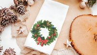 watercolor wreath Christmas throw pillows for couch trendy Christmas pillow covers 18 x 18, cozy Christmas decor for home, Christmas gifts
