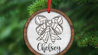 personalized volleyball coquette Christmas ornament with name, cute volleyball gifts for teenage girls, volleyball car charms rear view