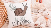 personalized koala bear nursery throw pillow with name, k is for koala nursery theme Australian animals baby decor, zoo baby shower gift