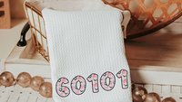 custom zip code pillow 12x20, personalized pastel Halloween lumbar pillow cover, cute Halloween gifts for adults, pink pumpkin lumbar throw
