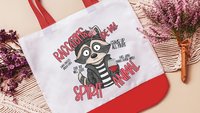 raccoon spirit animal funny tote bag for her, trash panda raccoon gift for women, Galentines day gifts for best friend, sassy tote bag for