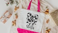 personalized soccer tote bag with name, 2026 high school graduation gifts for girls, 2026 senior night soccer gifts for teen girls, end of