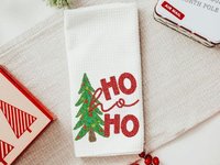 ho ho ho Christmas kitchen towels for holidays, Christmas gift set for women, cute Christmas dish towels for kitchen, Christmas hostess gift