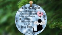 in loving memory ornament personalized paw prints on my heart cat memorial keepsake, cat loss bereavement gifts for women, loss of cat
