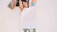 ashtanga yoga towel for hot yoga, cute yoga gifts for her, yogi girl yoga sweat towel with grommet, vinyasa yoga teacher gifts for women