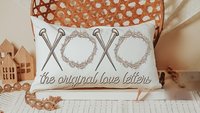 xoxo the original love letters Christian throw pillows for bed, religious lumbar pillow cover 12 x 20, crown of thorns and nails, faith gift