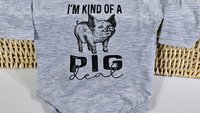 funny newborn pig outfit, I'm kind of a pig deal bodysuit, farm baby outfit boy, for girl, pig gift for babies, teacup pig baby outfit, best