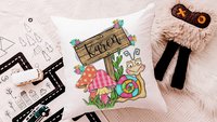 personalized whimsical mushroom nursery throw pillows for reading nook, snail decor kids room decor, Spring decor for home, cute mushroom