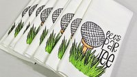 lets par tee funny golf kitchen towels, drive it like you stole it golf hand towels for bathroom, golf now wine later golf gifts for women