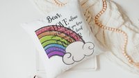 personalized cat rainbow bridge throw pillow for couch, grieving cat owner gift, cat loss gifts cat sympathy gift for women loss of cat gift