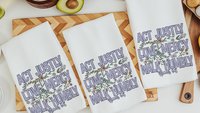act justly love mercy walk humbly Christian kitchen towels for every season, religious Christmas gifts for godmother, faith based kitchen