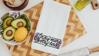 make today amazing inspirational kitchen towels for Mom, floral kitchen decor, wildflower kitchen hand towels, bridal shower kitchen gifts