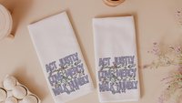 act justly love mercy walk humbly Christian kitchen towels for every season, religious Christmas gifts for godmother, faith based kitchen