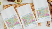 hope in the Lord kitchen towels, religious kitchen decor, faith gifts for her, Bible verse Christian gifts for women inspirational hand