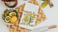 planted in faith grown in grace Christian kitchen towels, adult baptism gift for women, faith kitchen decor, Matthew 17:20 Bible verse gifts