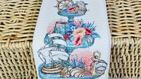 nautical kitchen towels summer kitchen tea towels for friends, beach cottage hostess gifts for women, guest bathroom hand towels, coastal