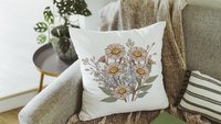 sweet pea throw pillows for couch boho daisy gifts for women, April birth flower gifts for friends, April kitchen towels for gifts, best