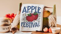 apple festival red apple kitchen towels for mom, apple kitchen decor, cute hand towels guest bath accessories, fall kitchen dish towels