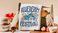 blueberry festival blueberry kitchen towel for summer hand towels for bathroom, Maine blueberries fruit kitchen decor, Florida blueberry