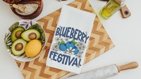 blueberry festival blueberry kitchen towel for summer hand towels for bathroom, Maine blueberries fruit kitchen decor, Florida blueberry