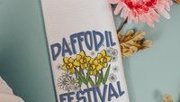 daffodil festival daffodil kitchen towels for summer hand towels for bathroom, floral kitchen decor, Nantucket gifts, gardener gifts for