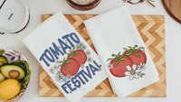tomato festival tomato kitchen towels for mom, gardening gifts for women, tomato girl summer kitchen decor, cute hand towels guest bath