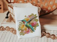 Watercolor Hummingbird Throw Pillow