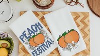 peach festival fruit kitchen towels for summer hand towels for bathroom, sweet as a peach kitchen decor, moving to Georgia gifts, Michigan