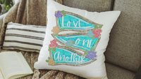 love one another scripture throw pillow for chair, John 13:34 Bible verse kitchen decor, Christian gifts for women home decor, faith kitchen