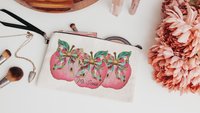 personalized cute teacher wristlet with name, apple for teacher appreciation gifts for women, end of year gifts for teachers, makeup bag for