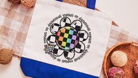 all oopsies no daisies rainbow checkered tote bag for school, funny nurse gifts for women, back to school gifts for teachers, whimsical tote