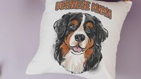 Bernese mama Berner throw pillows for couch, Bernese mountain dog gifts for women, Christmas gifts for dog lovers, dog mom decorative pillow