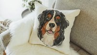 bernese mountain dog throw pillow covers 18 x 18, Berner mom Bernese mountain dog gifts for her, Bernese grandma dog lover pillows for couch