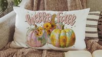 hello fall accent pillows for sofa, fall style gift, pink autumn decor, watercolor pumpkin fall decor best seller, fall host gift, sunflower