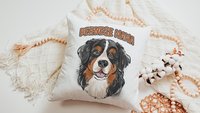 Bernese mama Berner throw pillows for couch, Bernese mountain dog gifts for women, Christmas gifts for dog lovers, dog mom decorative pillow