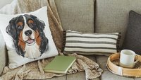 bernese mountain dog throw pillow covers 18 x 18, Berner mom Bernese mountain dog gifts for her, Bernese grandma dog lover pillows for couch
