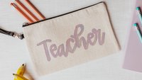kindergarten teacher pencil bag cute teacher gifts for women, stocking stuffers for teachers, secret Santa gift for coworker, teacher makeup