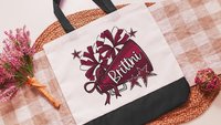 personalized cheer tote bag with name, red school spirit college cheerleading gear, Easter basket stuffers for teen girls, 2026 high school
