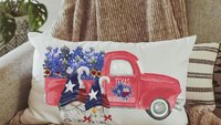 Patriotic gnomes wildflower throw pillow