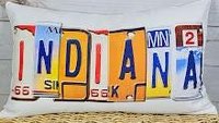custom license plate letters throw pillows for couch, moving away gift for friends, new home housewarming gift for couples, groomsmen gift