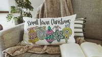 personalized zip code lumbar pillow home decor, small town Christmas hostess gifts for women, trendy decorative throw pillows best sellers