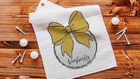 cute golf ball towel personalized girly golf towels for golf bags, gold school spirit items, golf stocking stuffers for women, golf mom era