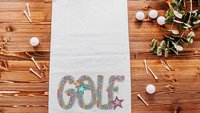 colorful golf towels for women, golf mom gifts, golf bag towel, trendy golf Christmas gifts for golfers, cute golf stocking stuffers for her