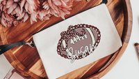 personalized cheer makeup bag for teens, gold school spirit items, stocking stuffers for teenage girls Christmas gifts for cheerleaders