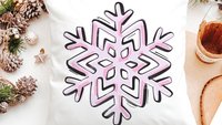 cute snowman throw pillow covers 18x18, pale pink snowflake kitchen towels, girly Christmas gifts for adult daughter, aqua Christmas decor