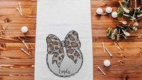 personalized leopard print golf coquette golf towel with name, trendy golf Christmas gifts for golfers, girls golf team gifts, golfing gear