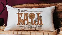 I love fall most of all fall lumbar decorative pillows for couch, fall host gift, autumn pillow covers 12x20, pumpkin season decorations