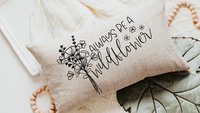 be a wildflower lumbar pillow for granddaughter, inspirational throw pillow for dorm, baby in bloom baby shower gifts, wildflower nursery