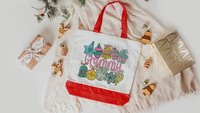 cute grammy tote bag for gift, grammy Christmas gifts for mother in law, whimsical Christmas tote bags for holding gifts, grammy to be gifts